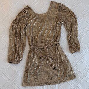 Mi Ami gold sequins dress US XL